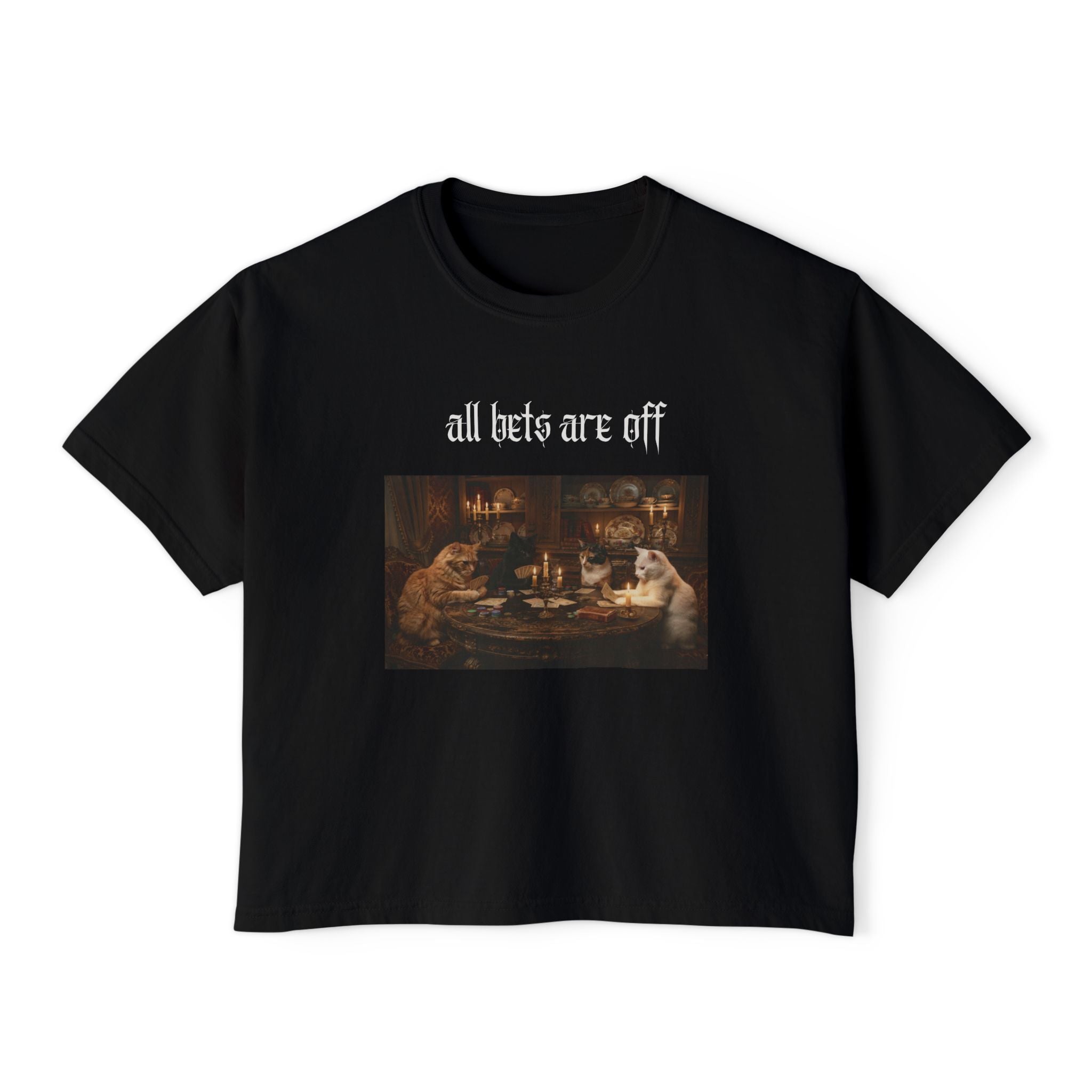all bets are off - women's boxy tee