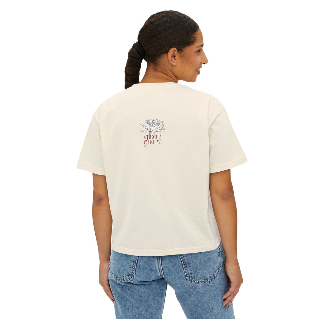 moister than an... - women's boxy tee