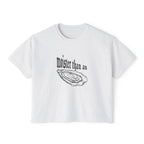 moister than an... - women's boxy tee