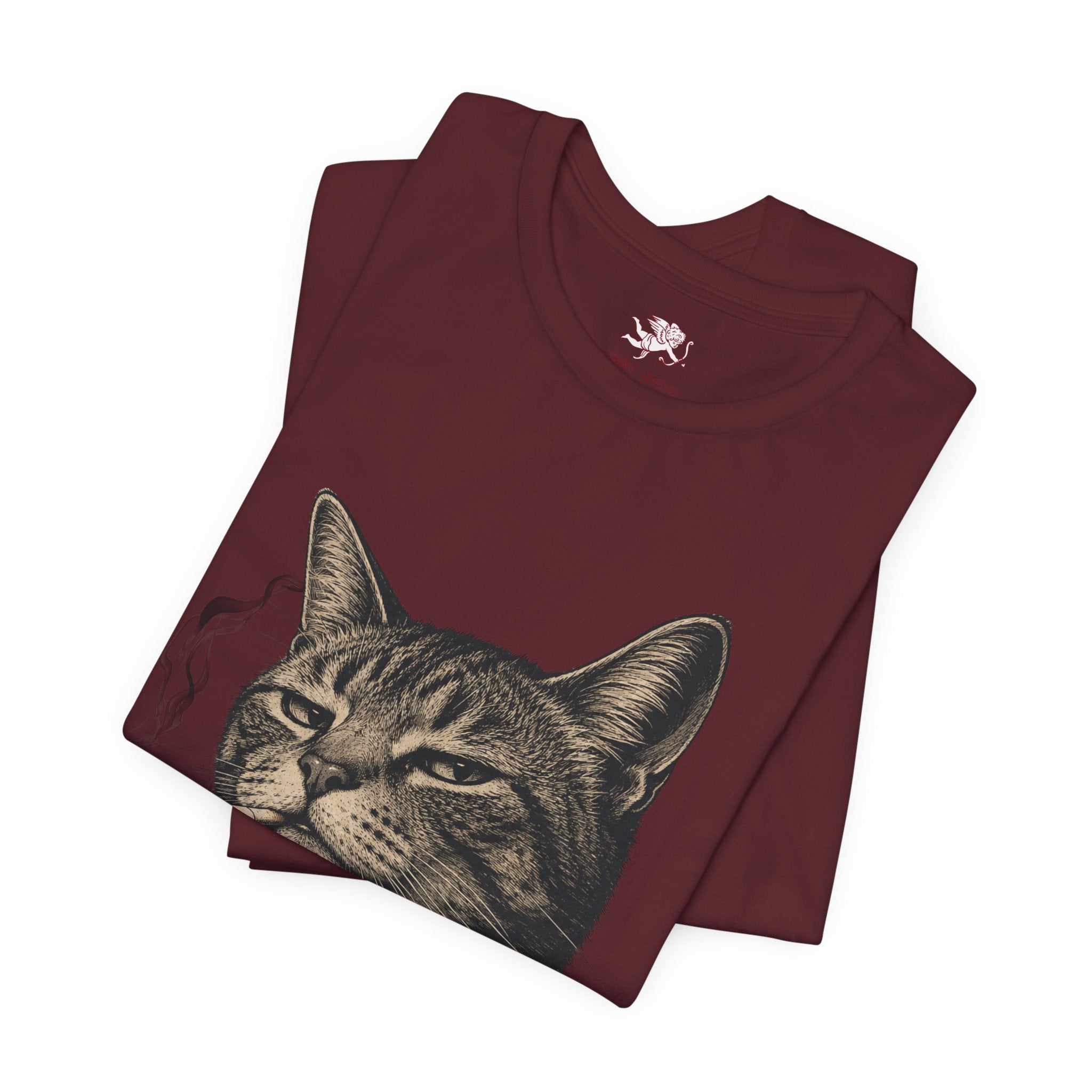 burnt out cat - 'everything is fine' tee